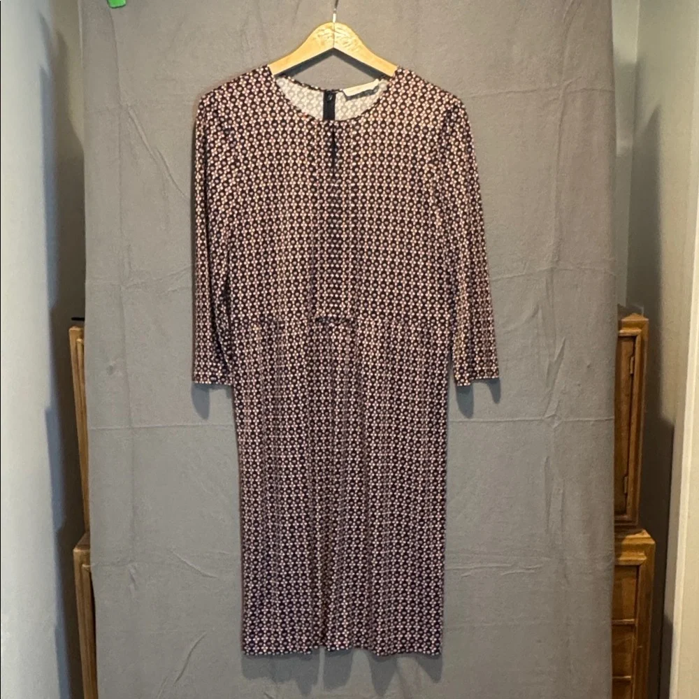 Tory Burch Printed Silk Keyhole-Front Dress